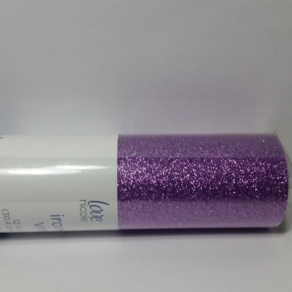 Iron On Vinyl Amethyst Glitter Purple - Picture 4 of 7
